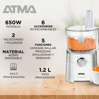 MULTIPROCESADORA ATMA 650W 2 VEL