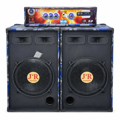 CONSOLA JYR 100W + 2 PARLANTES 12" 