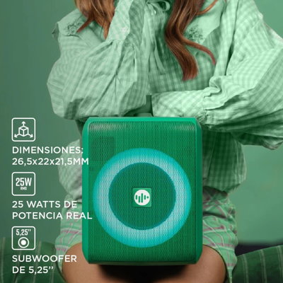 PARLANTE STROMBERG CHUNK VERDE 25W