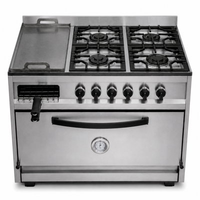 COCINA INDUSTRIAL ECO CON PLANCHA Y TOSTADOR ACERO INOX GAS ENVASADO