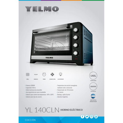 HORNO ELECTRICO YELMO 140 LITROS