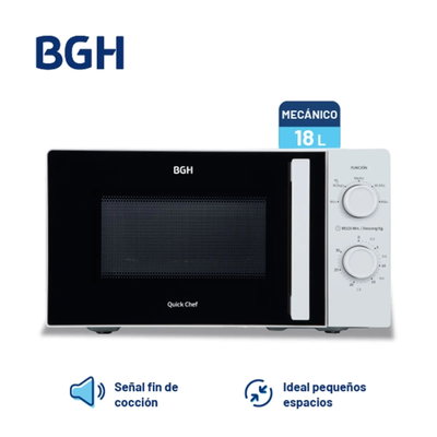 MICROONDAS BGH 18 L MANUAL BLANCO