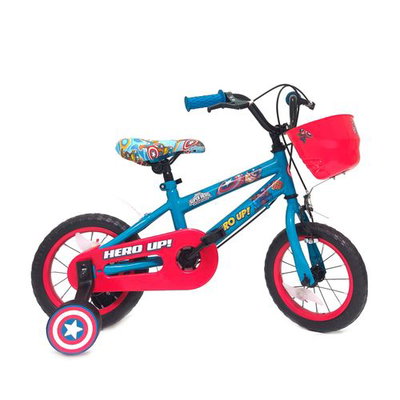 BICICLETA DENCAR ROD.12 CELESTE CAPITAN AMERICA