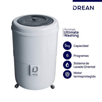 LAVARROPAS DREAN 5KG REDONDO SEMIAUTOMATICO