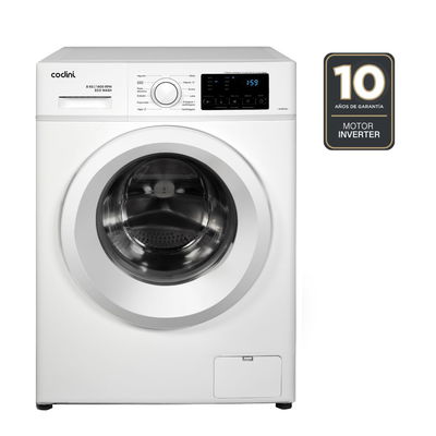 LAVARROPAS CODINI AUTOMATICO FRONTAL 8KG 1400RPM INVERTER BLANCO