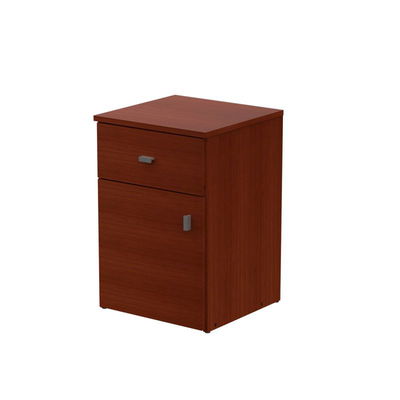 MESA DE LUZ MOSCONI 1 CAJON / 1 PUERTA CAOBA