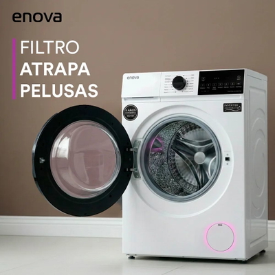 LAVARROPAS ENOVA 8KG 1200RPM FRONTAL INVERTER BLANCO
