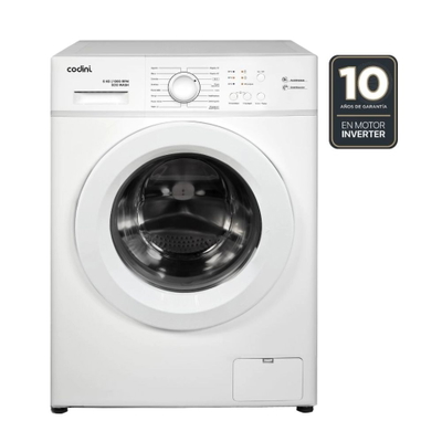 LAVARROPAS CODINI AUTOMATICO FRONTAL 6KG 1000RPM INVERTER BLANCO