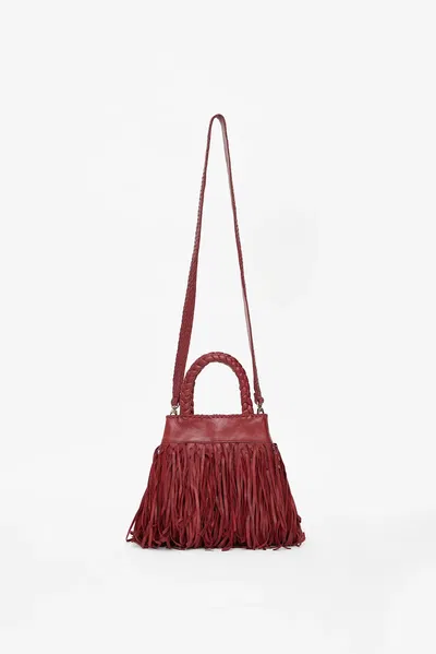 Cartera Flecos Bordeaux