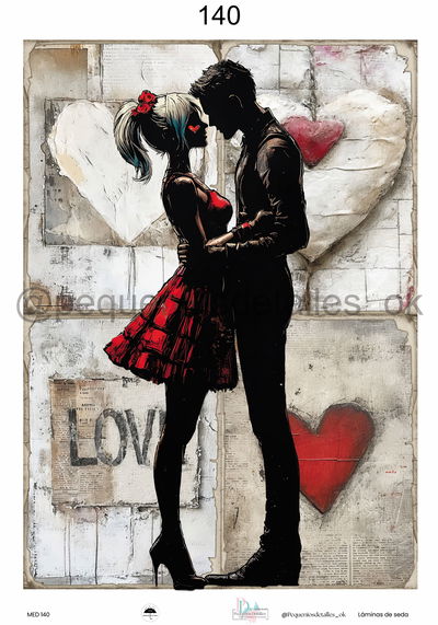 Lámina de Seda 35x50 cm en papel de seda – Diseño san valentin