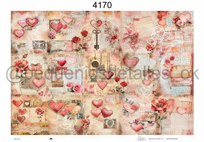 Lámina de Seda 50x70 cm en papel de seda – Diseño San Valentìn