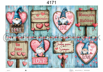 Lámina de Seda 50x70 cm en papel de seda – Diseño San Valentìn