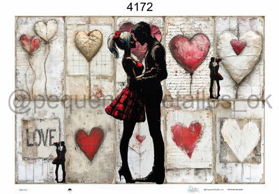 Lámina de Seda 50x70 cm en papel de seda – Diseño San Valentìn