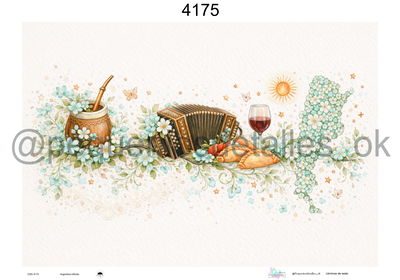 Lámina de Seda 50x70 cm en papel de seda – Diseño Argentina