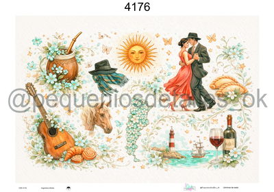 Lámina de Seda 50x70 cm en papel de seda – Diseño Argentina