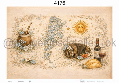 Lámina de Seda 50x70 cm en papel de seda – Diseño Argentina