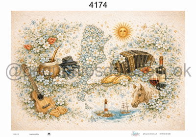 Lámina de Seda 50x70 cm en papel de seda – Diseño Argentina