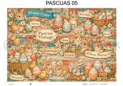 Lámina de Seda 50x70 cm en papel de seda – Diseño Pascuas