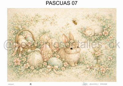 Lámina de Seda 50x70 cm en papel de seda – Diseño Pascuas