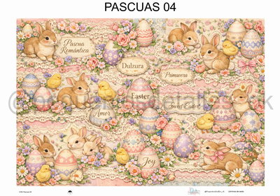 Lámina de Seda 50x70 cm en papel de seda – Diseño Pascuas