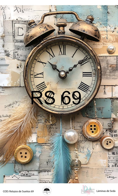 Lámina de decoupage A4 en papel de seda – Retazos de Sueños