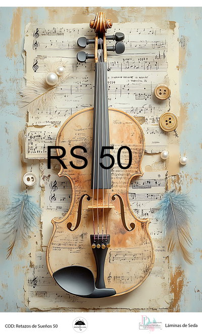 Lámina de decoupage A4 en papel de seda – Retazos de Sueños