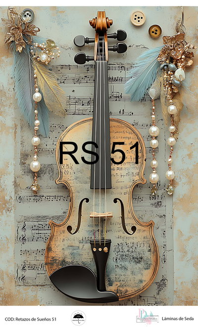 Lámina de decoupage A4 en papel de seda – Retazos de Sueños