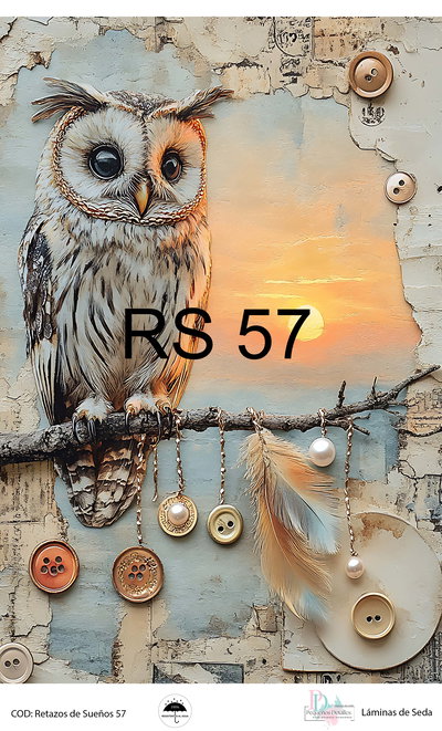 Lámina de decoupage A4 en papel de seda – Retazos de Sueños