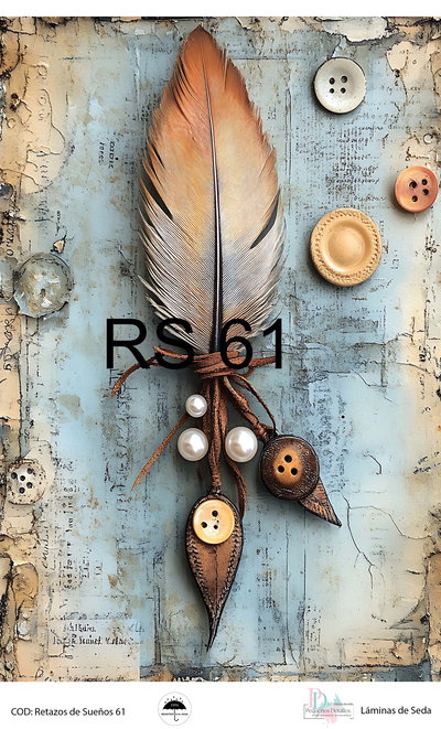 Lámina de decoupage A4 en papel de seda – Retazos de Sueños
