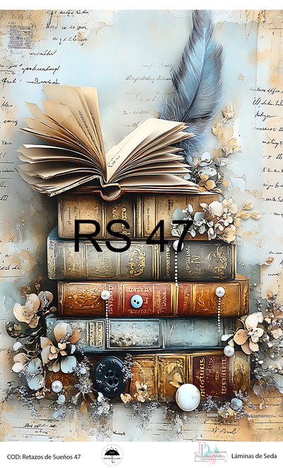 Lámina de decoupage A4 en papel de seda – Retazos de Sueños