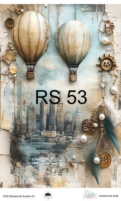 Lámina de decoupage A4 en papel de seda – Retazos de Sueños