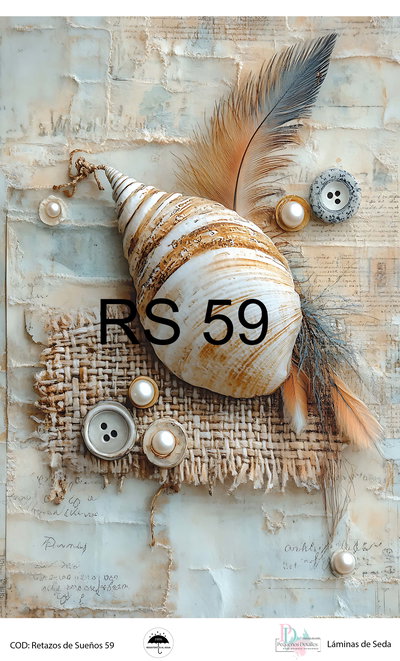 Lámina de decoupage A4 en papel de seda – Retazos de Sueños