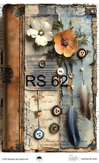 Lámina de decoupage A4 en papel de seda – Retazos de Sueños