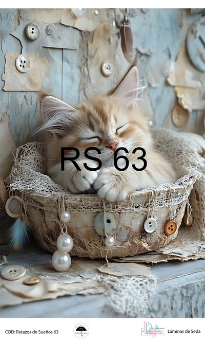 Lámina de decoupage A4 en papel de seda – Retazos de Sueños