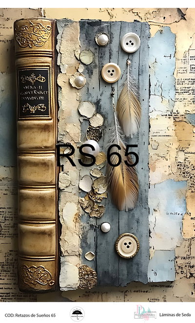 Lámina de decoupage A4 en papel de seda – Retazos de Sueños
