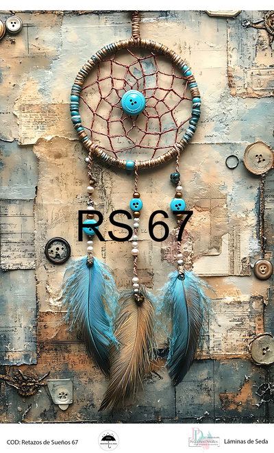 Lámina de decoupage A4 en papel de seda – Retazos de Sueños