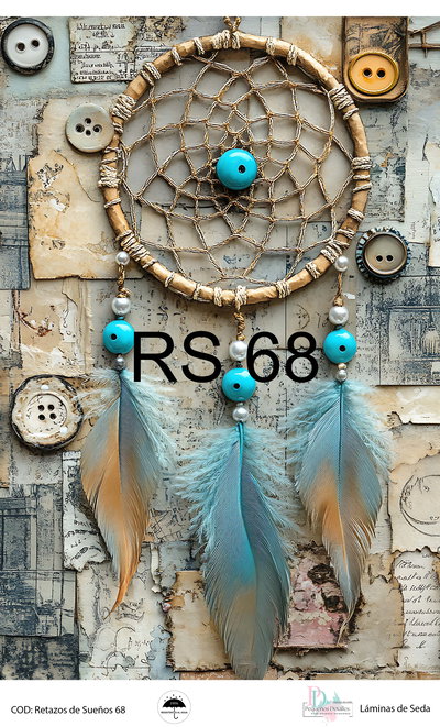 Lámina de decoupage A4 en papel de seda – Retazos de Sueños