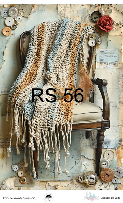 Lámina de decoupage A4 en papel de seda – Retazos de Sueños