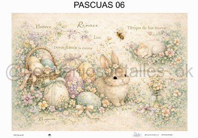 Lámina de Seda 50x70 cm en papel de seda – Diseño Pascuas