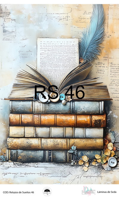 Lámina de decoupage A4 en papel de seda – Retazos de Sueños