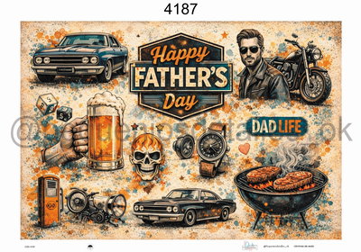 Lámina de Seda 50x70 cm en papel de seda – Diseño dia del padre