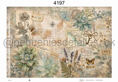 Lámina de Seda 50x70 cm en papel de seda – Diseño flores