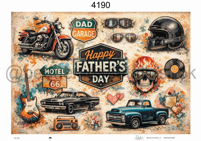 Lámina de Seda 50x70 cm en papel de seda – Diseño dia del padre