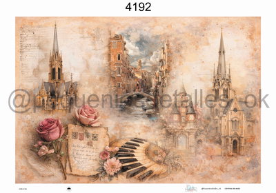 Lámina de Seda 50x70 cm en papel de seda – Diseño romantico