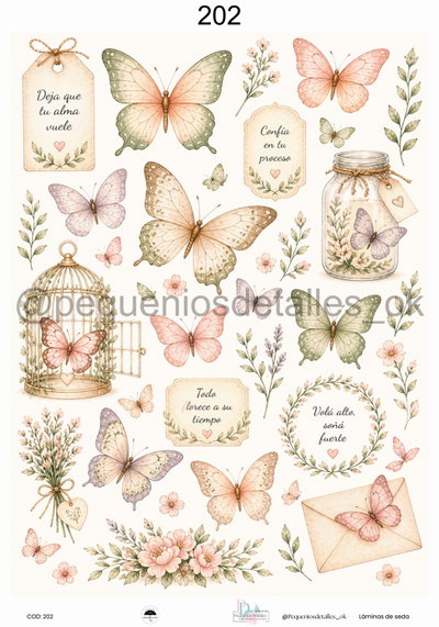 Lámina de Seda 35x50 cm en papel de seda – Diseño