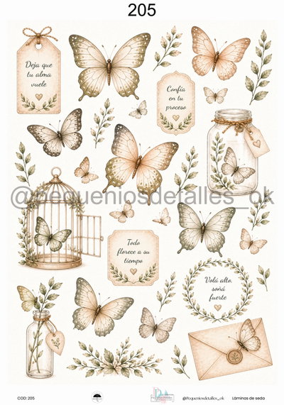 Lámina de Seda 35x50 cm en papel de seda – Diseño