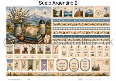Lámina de Seda 50x70 cm en papel de seda – Diseño suelo Argentino