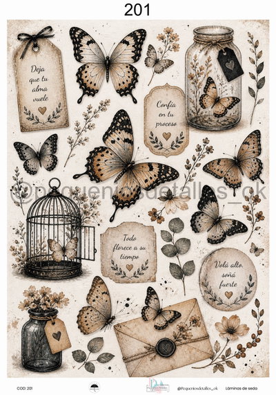 Lámina de Seda 35x50 cm en papel de seda – Diseño
