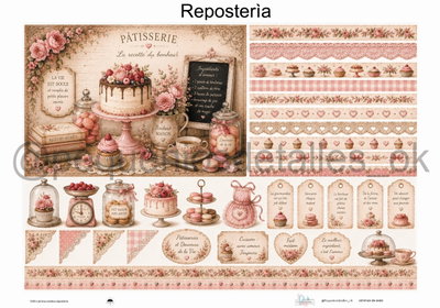 Lámina de Seda 50x70 cm en papel de seda – Diseño reposterìa