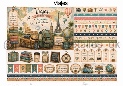 Lámina de Seda 50x70 cm en papel de seda – Diseño viajes